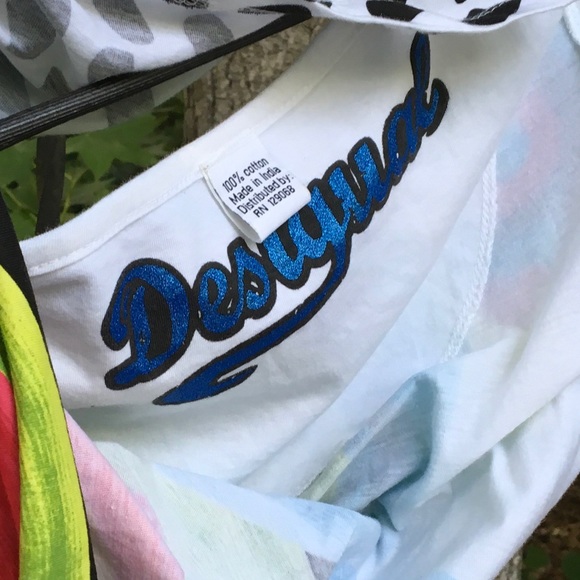 Desigual Mila white short sleeve tunic top (small) - Picture 2 of 8